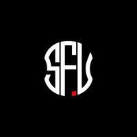 sfu carta logotipo abstrato design criativo. design exclusivo sfu vetor
