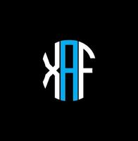 design criativo abstrato do logotipo da carta xaf. xaf design exclusivo vetor