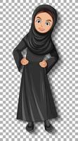 personagem de desenho animado linda senhora árabe vetor