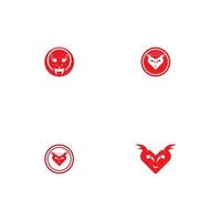 design do vetor do logotipo do diabo e ilustração do ícone do símbolo