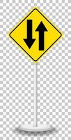 sinal de aviso de trânsito amarelo vetor