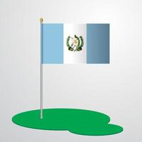 mastro da bandeira da guatemala vetor