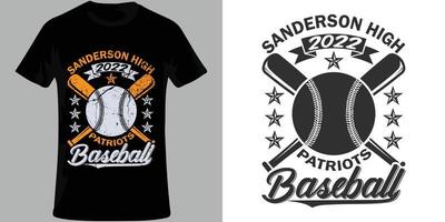 design de camiseta de beisebol. vetor