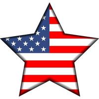 ilustração em vetor ícone estrela da bandeira americana
