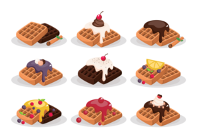 Vetor de ícones de waffle