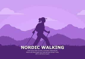 Background Nordic Walking vetor