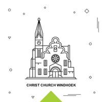 igreja cristo windhoek vetor