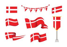 Vector bandeira dinamarquesa