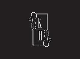 ícone premium do logotipo kh hk, iniciais kh design de logotipo de carta de luxo vetor