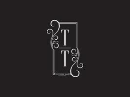 logotipo tt da letra, monograma do logotipo das letras abstratas de luxo tt vetor