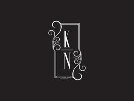 ícone do logotipo premium kn nk, iniciais kn design de logotipo de carta de luxo vetor