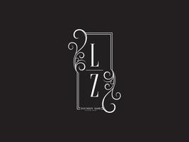 ícone do logotipo da letra lz, iniciais lz zl design de imagem do logotipo de luxo vetor