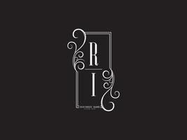 monograma ri ri logotipo de luxo letra vetor ícone design