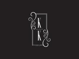 ícone premium do logotipo kk kk, iniciais kk design de logotipo de carta de luxo vetor