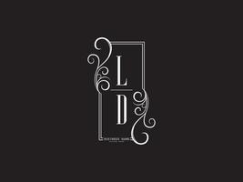ícone do logotipo da letra ld, iniciais ld dl design de imagem do logotipo de luxo vetor