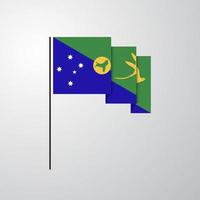 fundo criativo da bandeira da ilha do natal vetor