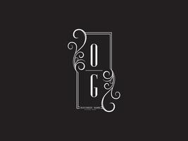 luxo og go og logotipo carta arte vetorial vetor