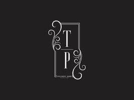 logotipo da letra tp, monograma do logotipo das letras abstratas de luxo tp vetor