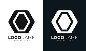 modelo de design de vetor de logotipo de letra inicial o. com formato hexagonal. estilo poligonal.
