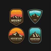 vetor de montanhas, vetor de design de logotipo de montanha moderna