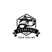 ilustração de modelo de design de logotipo de pesca. logotipo de pesca esportiva vetor