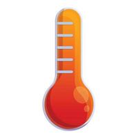 ícone global quente de alta temperatura, estilo cartoon vetor