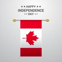 fundo da bandeira de suspensão do dia da independência do canadá vetor