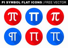 Símbolo do Pi planas Icons Vector grátis