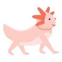 ícone de axolotl ambulante, estilo cartoon vetor
