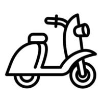 ícone de scooter, estilo de estrutura de tópicos vetor