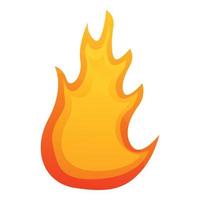 ícone da chama do inferno, estilo cartoon vetor