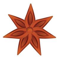 ícone de flor de canela, estilo cartoon vetor