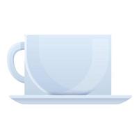 ícone da xícara de café com cafeína, estilo cartoon vetor