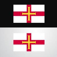 design de bandeira de bandeira de guernsey vetor