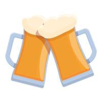 ícone de alegria de cerveja, estilo cartoon vetor