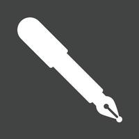 ícone invertido de glifo de caneta-tinteiro vetor