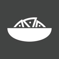 ícone invertido do glifo nachos vetor
