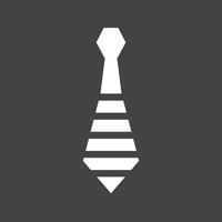ícone de glifo invertido de gravata vetor