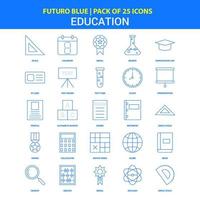 pacote de ícones de educação futuro blue 25 vetor