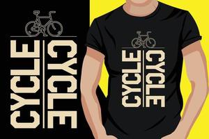 design de camiseta de tipografia de ciclo vetor