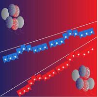 fundo dia do presidente day.happy fundo do dia do presidente com decoração de bandeira. vetor