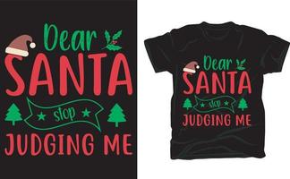 melhor design de camiseta de natal para feliz natal. vetor