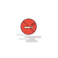 vetor de ícone plano para não fumar