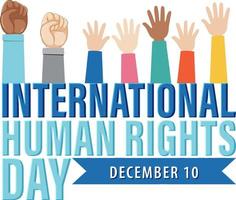 design de banner do dia internacional dos direitos humanos vetor
