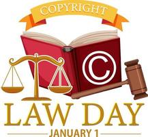 design de banner do dia da lei de direitos autorais vetor
