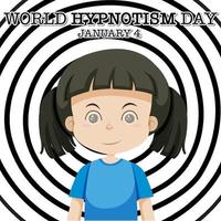 ícone de janeiro do dia mundial do hipnotismo vetor