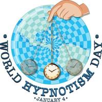 ícone de janeiro do dia mundial do hipnotismo vetor