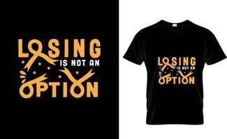 perder é... camiseta de conscientização da leucemia vetor