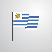 vetor de design de bandeira do uruguai