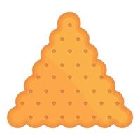vetor de desenhos animados de ícone de biscoito de pirâmide. bolo de comida